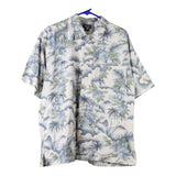 Vintage grey G. H. Bass & Co. Hawaiian Shirt - mens large