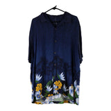 Vintage navy Unbranded Hawaiian Shirt - mens xxx-large