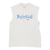 Vintage white Made in USA Basketball Nike Vest - mens large