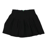 Vintage black Benetton Pleated Skirt - womens small
