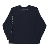 Vintage navy Carhartt Long Sleeve T-Shirt - mens x-large