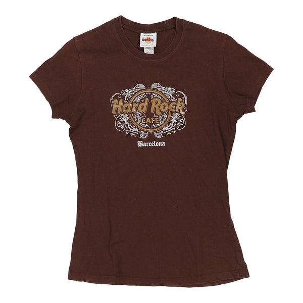 Vintage brown Barcelona Hard Rock Cafe T-Shirt - womens small