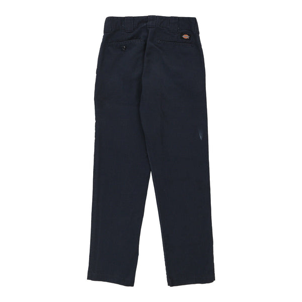 Dickies Trousers - 29W UK 10 Navy Polyester Blend