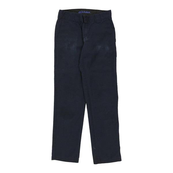 Dickies Trousers - 29W UK 10 Navy Polyester Blend