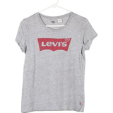Levis Spellout T-Shirt - Small Grey Cotton