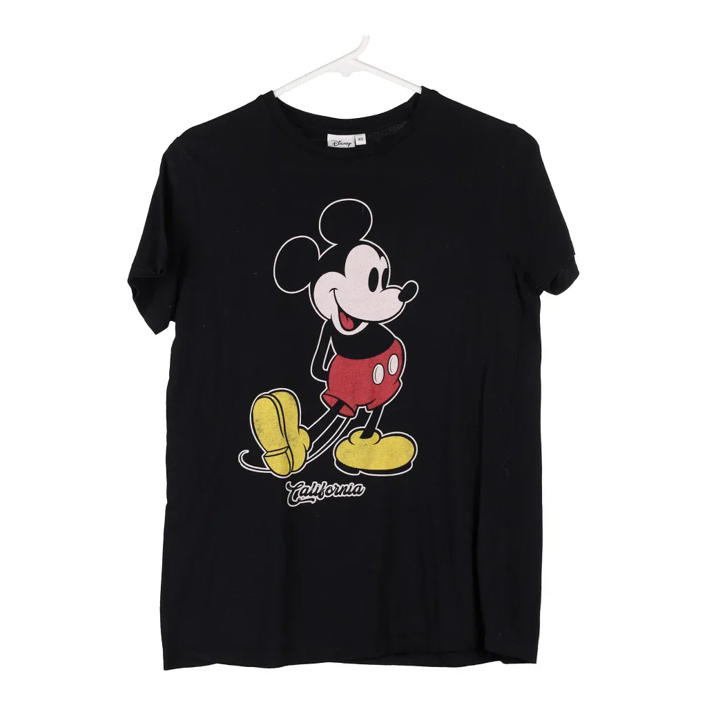 California Disney Cartoon T-Shirt - XS Black Cotton