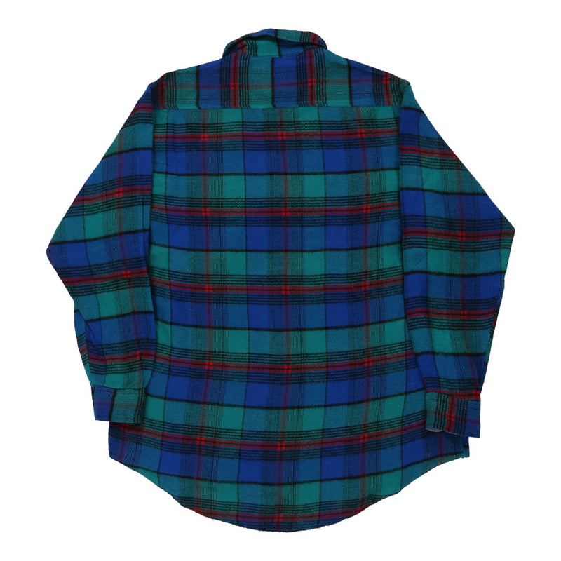 Vintage blue Steel Flannel Shirt - mens medium