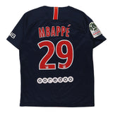 Vintage navy Mbappe Paris Saint German Nike Football Shirt - mens medium