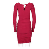 Max & Co Bodycon Dress - Small Red Viscose Blend