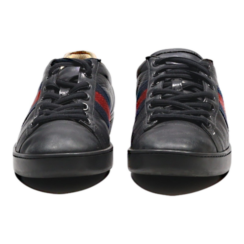 GUCCI Sneaker Trainers Black Leather Womens UK 4