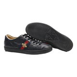 GUCCI Sneaker Trainers Black Leather Womens UK 4