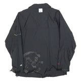 NAUTICA Mens Black S Polyester Jacket Zip Plain Logo Lightweight Outdoor