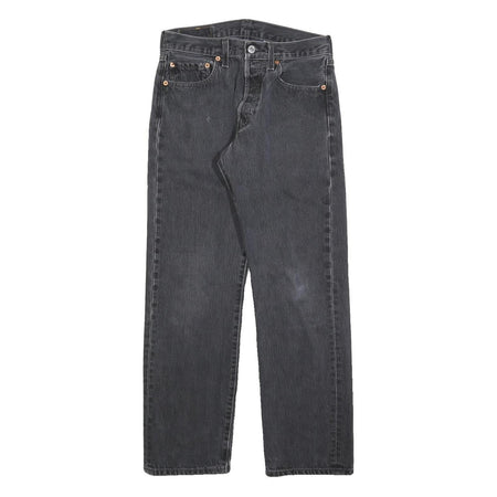 LEVI'S 501 Mens Jeans Black Regular Straight Denim Medium W29 L30 Classic Fit