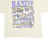 GAME CHANGER Mens Cream Randy Moss Minnesota Vikings Graphic T-Shirt XL Short