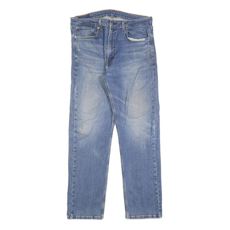LEVI'S 505 Mens Jeans Blue Regular Straight Denim Medium W36 L32 Classic Zip
