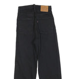 LEVI'S Womens Black Regular Straight Denim W23 L22 Button Cotton Blend Jeans