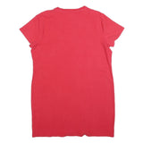 CHAMPION Womens Red Bodycon Jersey Plain Short Sleeve Mini L Casual Summer Dress