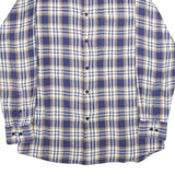 KINGFIELD Mens Blue & Brown Check Shirt M Cotton Long Sleeve Casual
