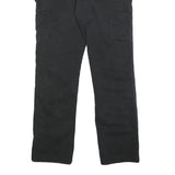 CARHARTT Mens Cotton Black Relaxed Straight Trousers W30 L32 Workwear Durable