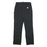 CARHARTT Mens Cotton Black Relaxed Straight Trousers W30 L32 Workwear Durable
