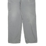 CARHARTT Mens Regular Fit Grey Cotton Blend Trousers W36 L31 Workwear Zip