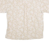 IZOD Mens Beige Floral Cotton Shirt XL Summer Casual Lightweight