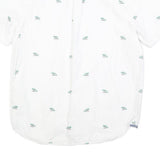 VANS Mens White & Green Palm Tree Print Shirt M Summer Casual Cotton Blend