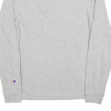 CHAMPION Womens Grey Long Sleeve Crew Neck Cotton Blend T-Shirt M