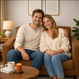 Anyseat 2-Seater Sofa Cover – Plain Light Coffee Style Slipcover for Living Room Chair Protection