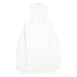 TOMMY HILFIGER Womens White Nylon Outdoor Jacket M Zip Hooded Plain