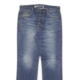 MONEY Mens Jeans Blue Regular Straight Denim Medium Wash W34 L32 Faded