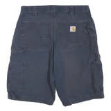 CARHARTT Mens Navy Casual Shorts M W32 Cotton Blend Workwear Cargo Pockets