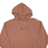 KARL KANI Mens Brown Hoodie S Cotton Blend Pullover Casual Streetwear