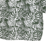 C&A Mens Green & White Tropical Pattern Shirt 2XL Summer Casual Cotton Blend