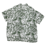 C&A Mens Green & White Tropical Pattern Shirt 2XL Summer Casual Cotton Blend