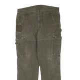 CARHARTT Mens Regular Fit Cotton Blend Cargo Trousers Brown W40 L33 Durable