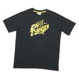 NIKE Mens Black Crew Neck Short Sleeve En Fuego Graphic T-Shirt M Cotton Blend