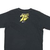NIKE Mens Black Crew Neck Short Sleeve En Fuego Graphic T-Shirt M Cotton Blend