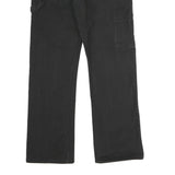 DICKIES Mens Black Cotton Blend Regular Straight Trousers W33 L32 Workwear