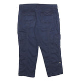 REVOLUTION Womens Shorts Navy Blue Casual Cargo UK 12 W32 Cotton Blend