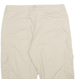 ST JOHN'S BAY Womens Shorts Beige Casual Cargo Size UK 14 W34 Cotton Blend