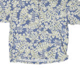 BREAKWATER Mens Blue & Cream Hawaiian Shirt XL Rayon Casual Summer Relaxed Fit