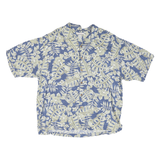 BREAKWATER Mens Blue & Cream Hawaiian Shirt XL Rayon Casual Summer Relaxed Fit