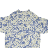 BREAKWATER Mens Blue & Cream Hawaiian Shirt XL Rayon Casual Summer Relaxed Fit