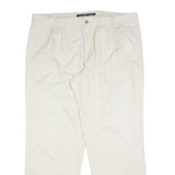 DOCKERS Mens Cotton Blend Cream Classic Fit Straight Leg Trousers W40 L32 Casual