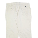 DOCKERS Mens Cotton Blend Cream Classic Fit Straight Leg Trousers W40 L32 Casual