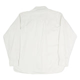 CLUB ROOM Mens White Cotton Plain Shirt L Button Pocket Casual Long Sleeve