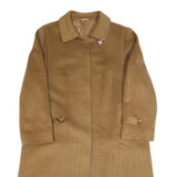 DELMOD Womens Brown Wool Blend Classic Jacket M Button Closure Plain