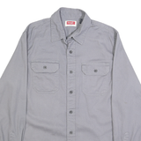 WRANGLER Mens Grey Shirt S Cotton Blend Casual Long Sleeve Button Down