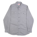 WRANGLER Mens Grey Shirt S Cotton Blend Casual Long Sleeve Button Down
